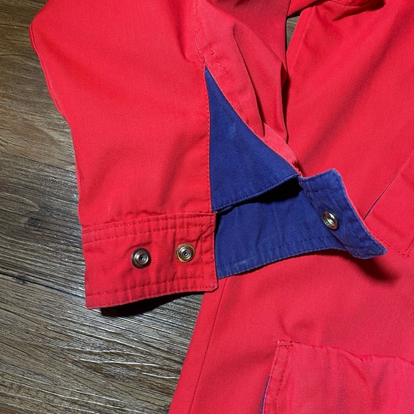 Pacific Trail Boat Jacket Men's Large Red Hidden Hood Full Zip| Nautical - Picture 7 of 16